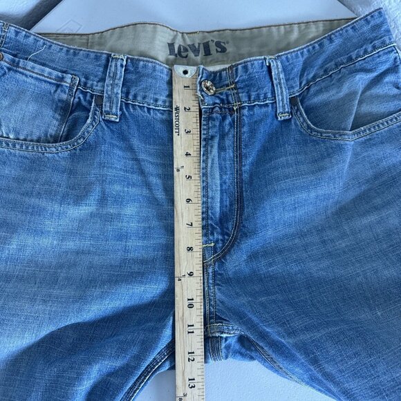 Vintage Levis Slim Straight Jeans Men 38x32 Y2k Flip Pocket Western Paint cowboy - Picture 14 of 16